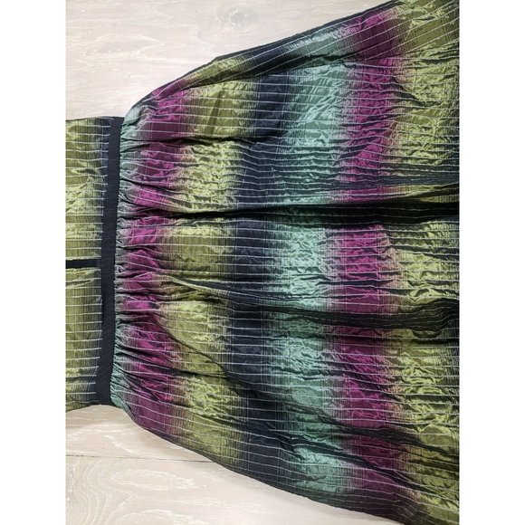Vivienne Tam Dress 6 Multicolor Silk Cotton Blend Iridescent Shimmer - Picture 9 of 10
